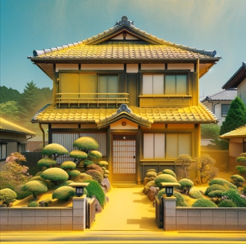 黄砂で汚れた一戸建て