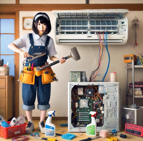 ハウスクリーニングのプロでありながら電気工事士のスタッフ